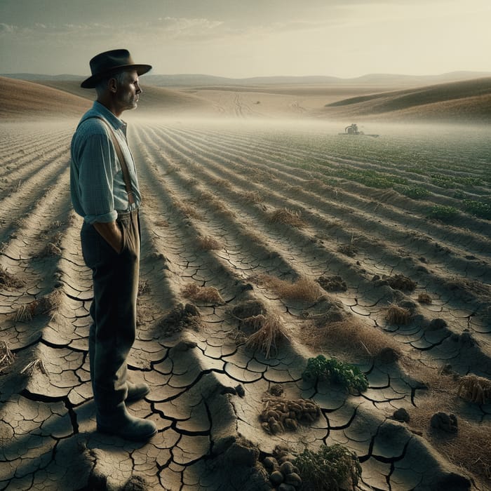Visualizing Devastating Effects of Severe Drought on Farmland