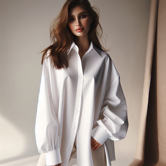 White Oversized Shirt for Women | Casual Elegance