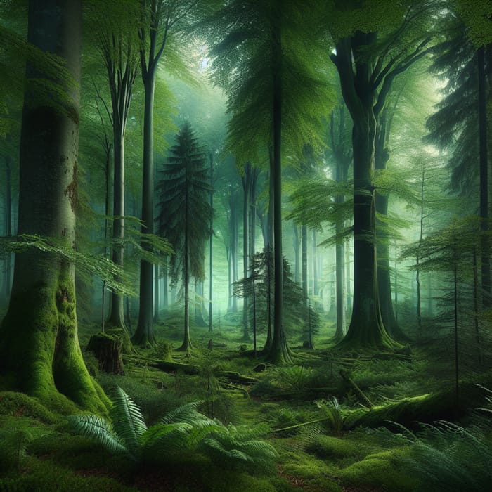 Mystical Forest - A Verdant Enchantment of Nature