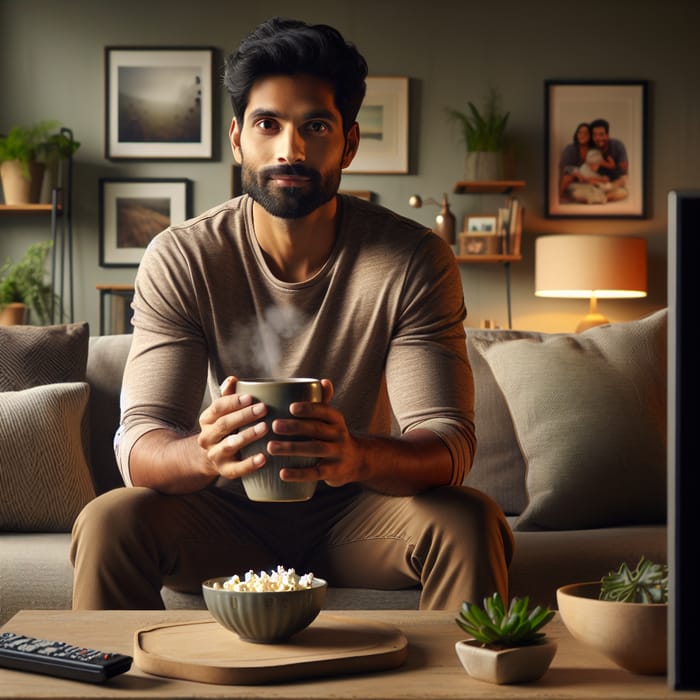 South Asian Man Enjoying Coffee | Nature Documentary