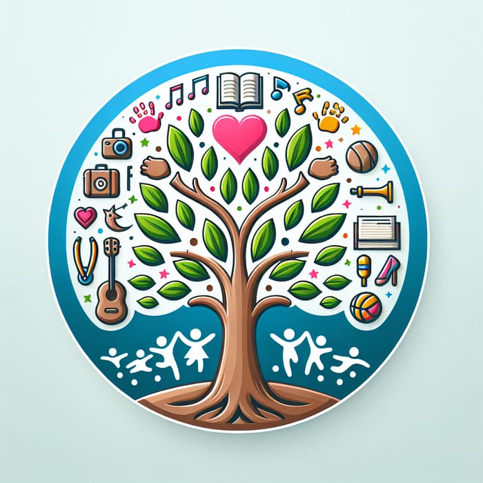 Creative Kindergarten Logo Design with Miracle Tree