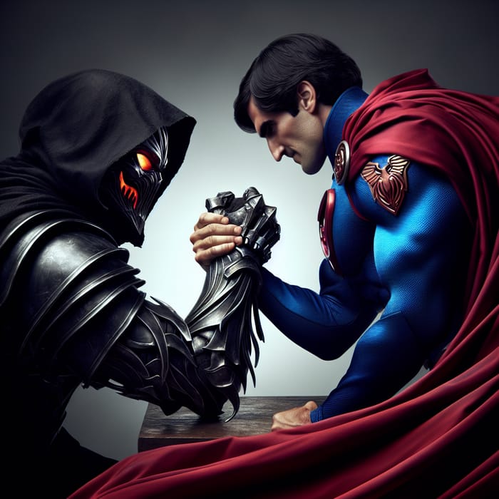 Epic Arm Wrestling Showdown: Earth Vader vs. Superman