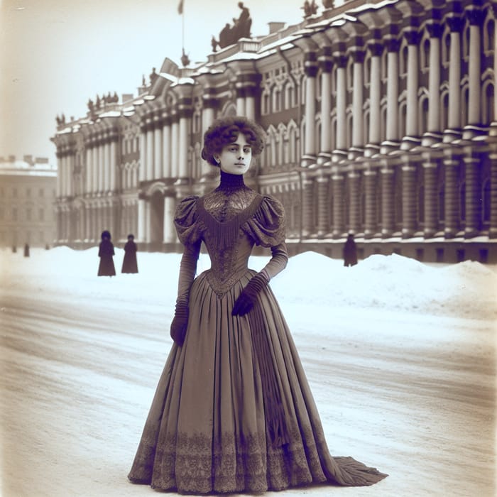 Elegant Russian Folklore Fashion in 19th Century Saint Petersburg