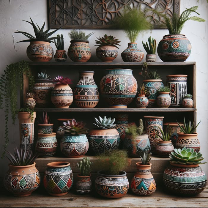 Bohemian Style Plant Pots in Vivid Colors | Nature-Inspired Designs