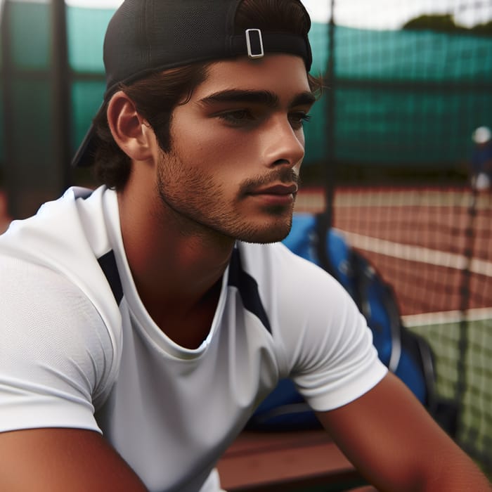 Hispanic Male Tennis Player Portrait