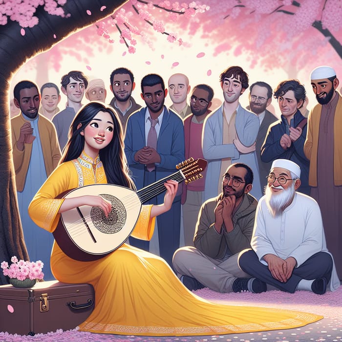 Captivating Music: Enthralling South Asian Girl Draws Diverse Audience