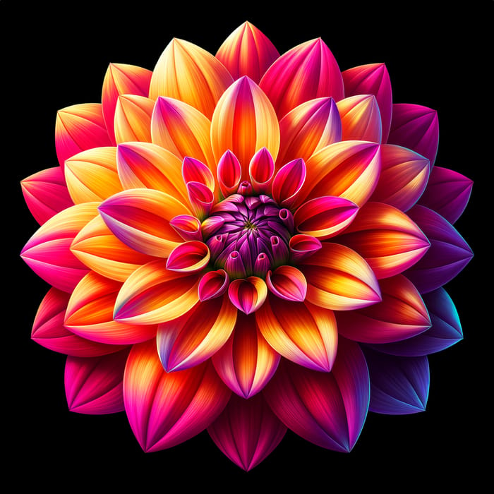 Blooming Dahlia Flower Close-Up Image in Vibrant 4k Resolution