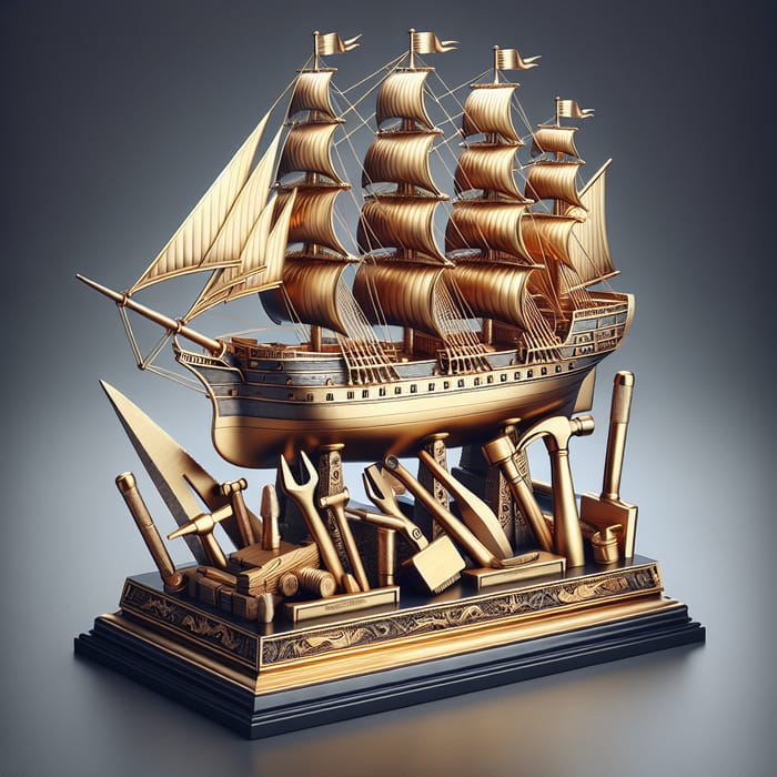 Ship Construction Trophy | Fine Craftsmanship