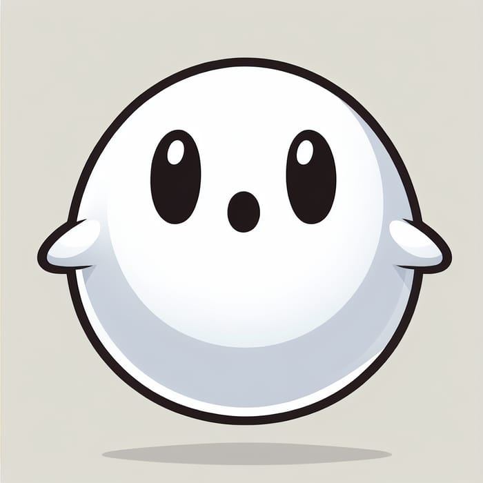WhatsApp Ghost Emoji - Cartoon Styled Ghost Character