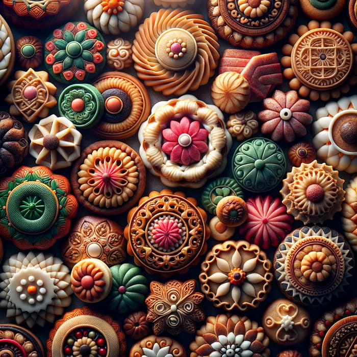 Exquisite Traditional Malaysian Cookies - Capturing Vibrant Colors & Intricate Textures