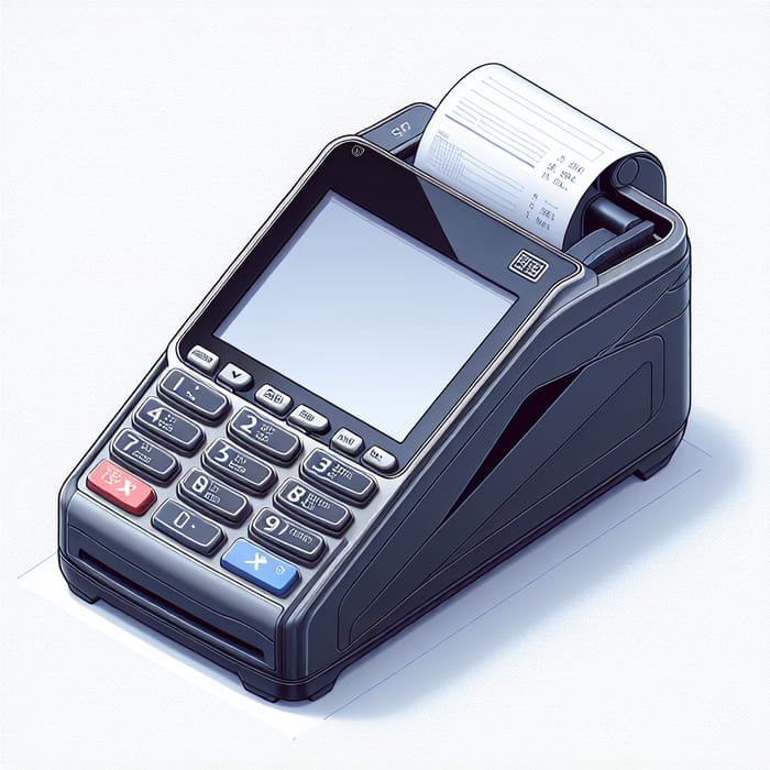 Isometric PAX A35 POS Terminal Technical Illustration