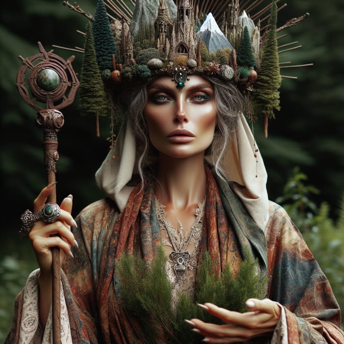 Earthy High Priestess: Personification of Mother Nature