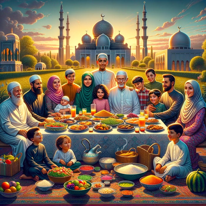 Heartwarming Muslim Family Iftar Gathering | Exquisite Mosque Architecture