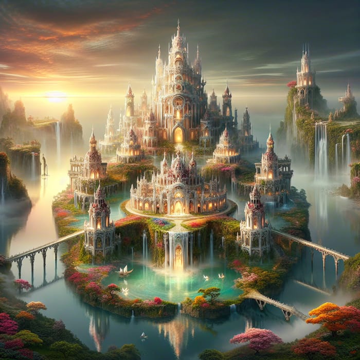 Spectacular Castle in Enchanted Realm | Mystical Fantasy World