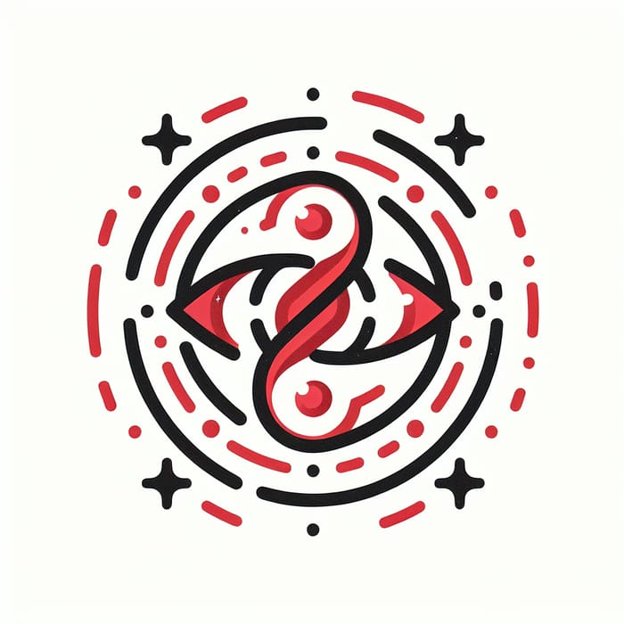 Simple Philosopher's Stone Logo in Red and White for Versatile Branding