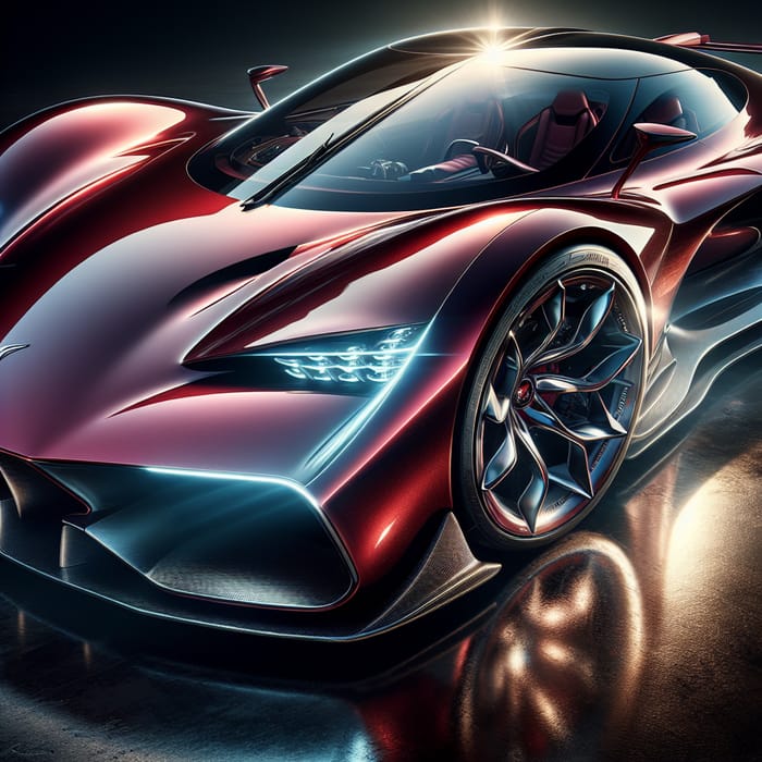 Cherry-Red Super Car | Stunning Aerodynamic Design