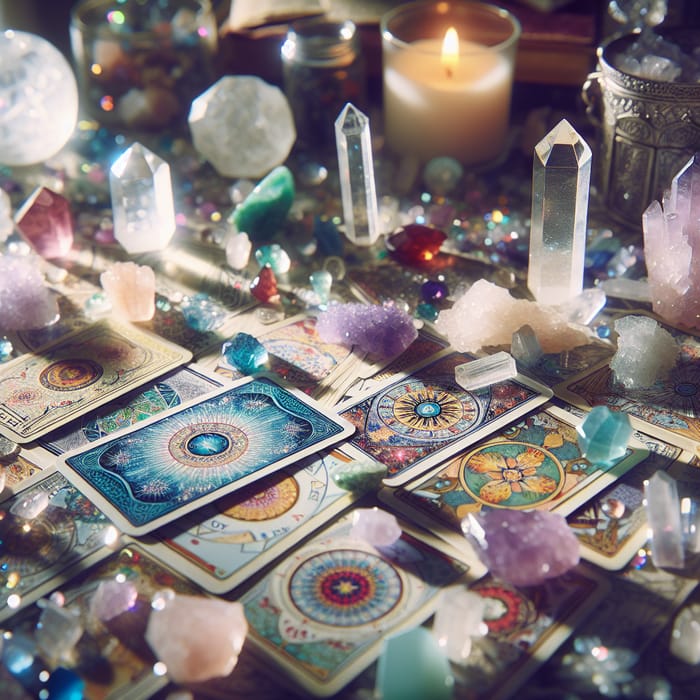 Serenity Through Spiritual Tarot Cards & Crystals