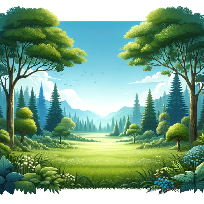 Tranquil Forest Landscape | Promotional Background Design
