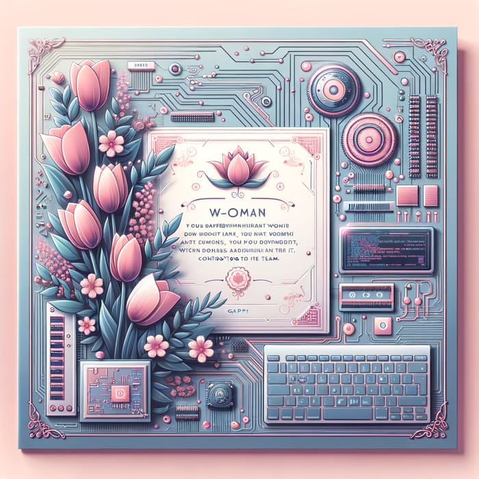 Elegant IT-Themed Woman's Day Greeting Card for Tech Professional