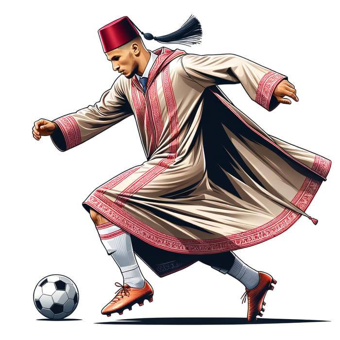 Lionel Messi in Moroccan Traditional Clothing