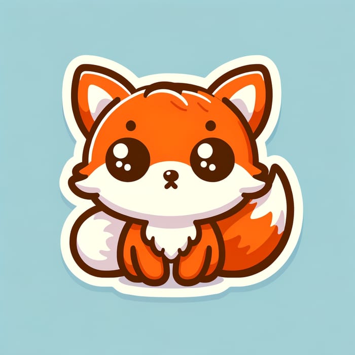 Cute Afraid Fox Sticker - Adorable Design