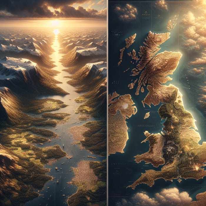 Stunning Norway and United Kingdom Geography Maps