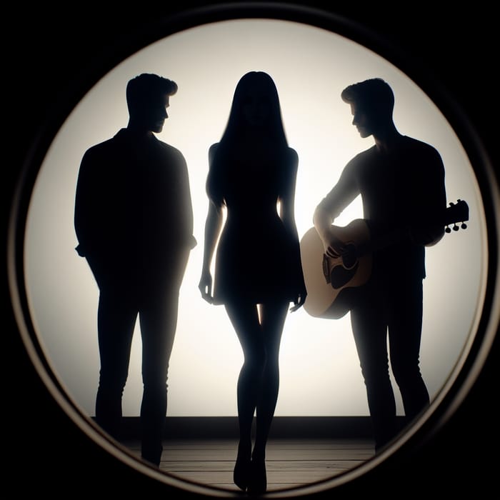 Patty Boyd With George Harrison & Eric Clapton Silhouette | Ai Art ...
