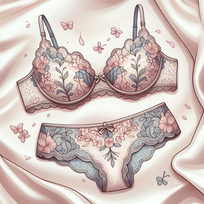 Elegant Floral Lace Lingerie Set | Women's Undergarments