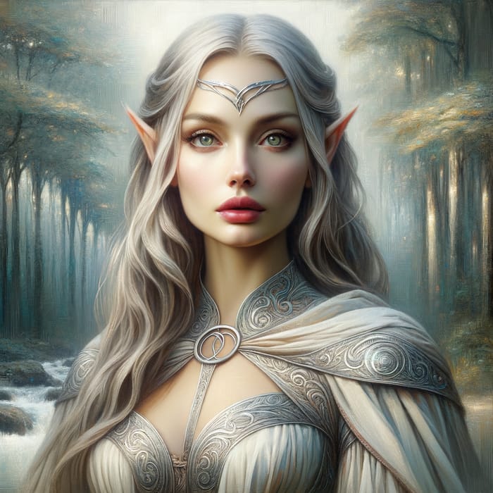 Elven Woman in Enchanted Forest - Captivating Fantasy Art