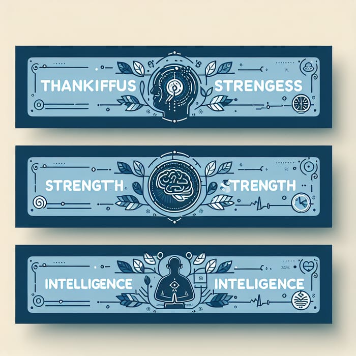 Professional Banner Design: Thankfulness, Strength & Intelligence