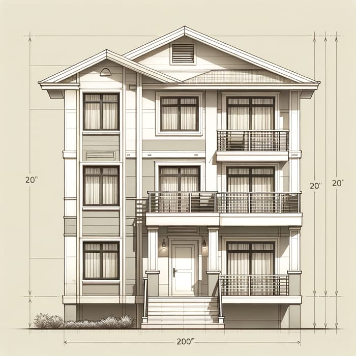 20ft Wide Modern House G+1 Elevation Design
