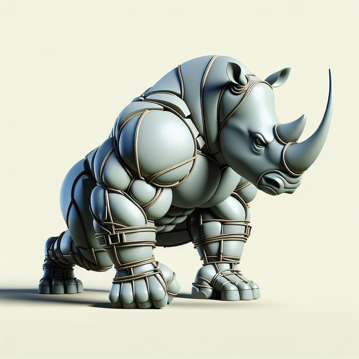 Resilient Rhino 3D Character - Manifesting Tenacity