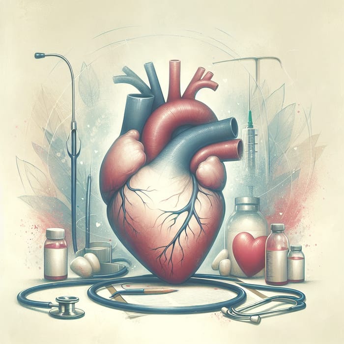 Symbolic Heart Disease Illustration | Mourning Ailing Heart