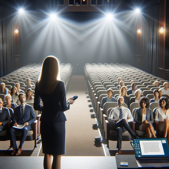 Captivating Presentation in Auditorium | PowerPoint Speaker