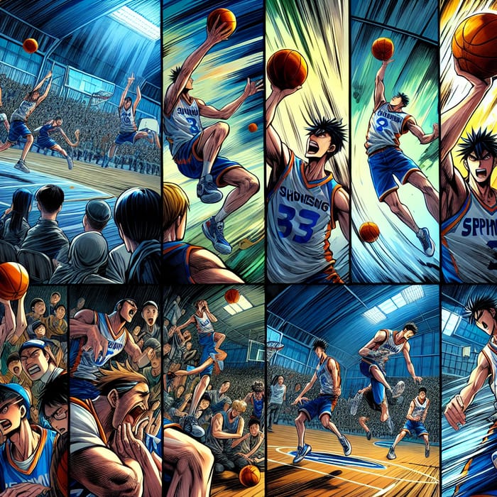 Energetic Basketball Comic Story | Spirited Play & Friendships Growth