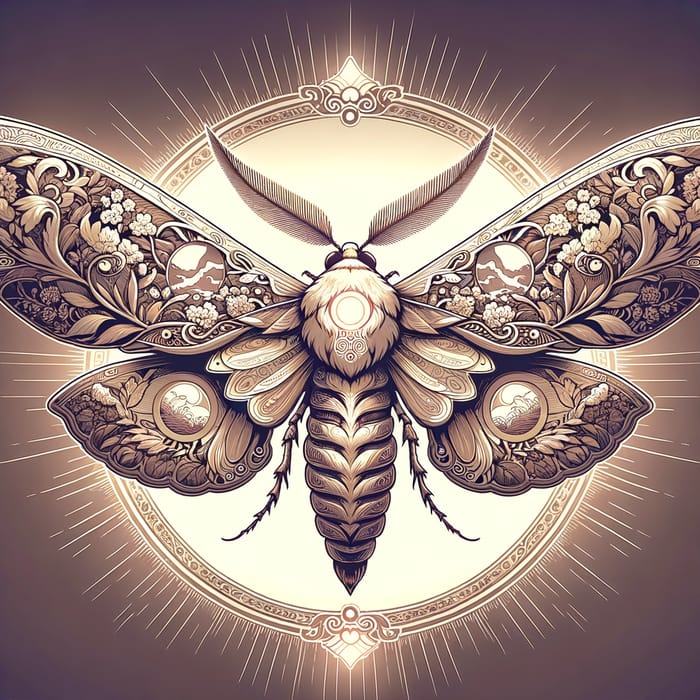 Mythical Mothra Symbol - Exquisite design inspired by giant moth mythology
