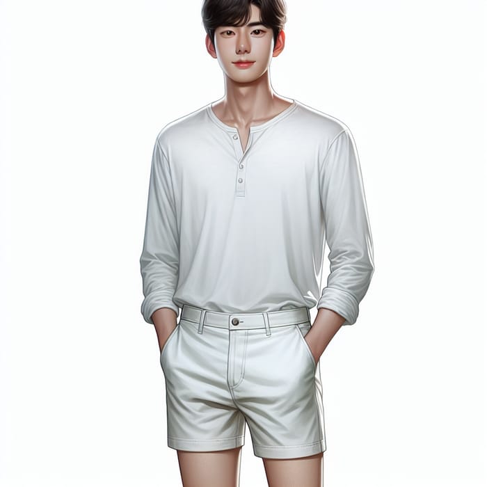 Trendy Seokjin in White Shirt - Stylish Pose