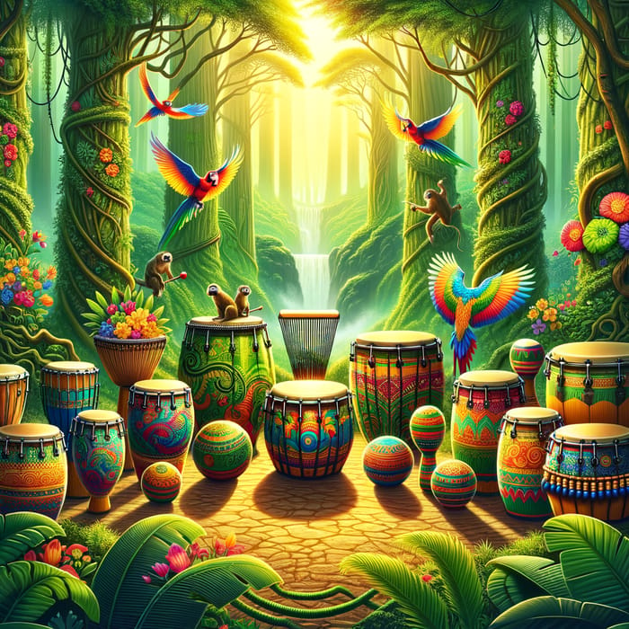 Jungle Percussion Set - Exotic Musical Instruments