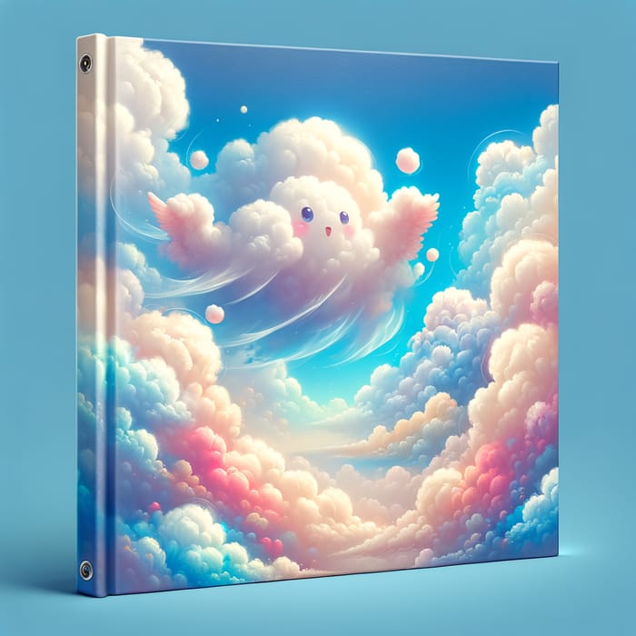 Fluffy Cloud Portfolio Cover | Childlike Wonder in Soft Pastel Hues