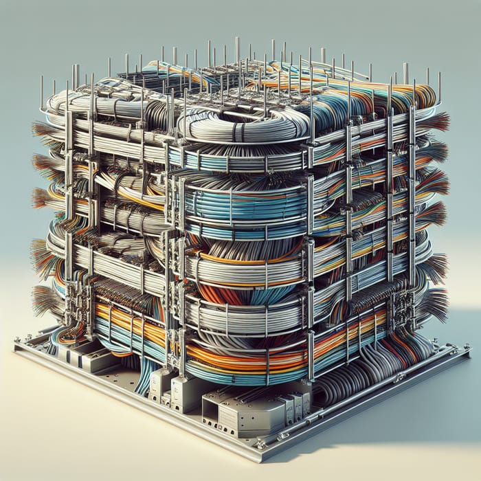 Clear Image of Cable Tray with Cables for Wire Organization | AI Art ...