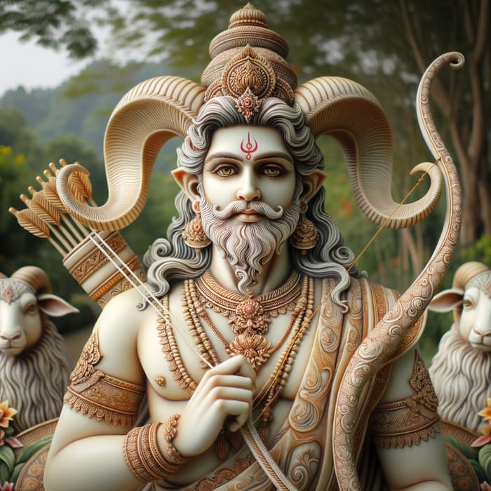 Shree Ram - Mythical Figure in Traditional Attire