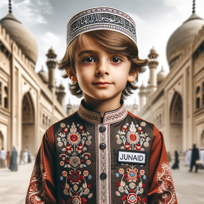 Young Islamic Boy 'Junaid' in Vibrant Kurta Pajamas