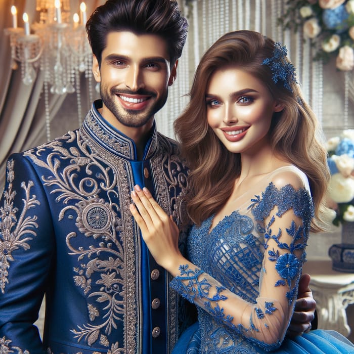 Stunning Blue Wedding Attires for Couples