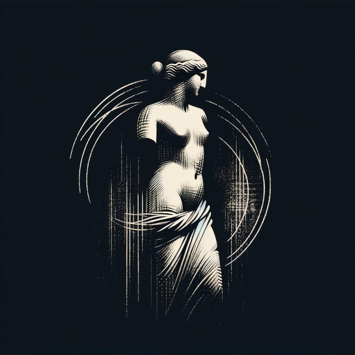 Guardian Woman Sculpture: Ancient Greek Style Artwork