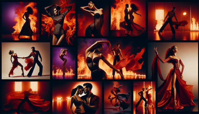 Intense Passion: Latin Fire Dance Show Mood Board