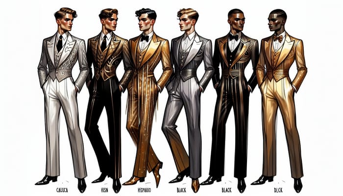 Cultural Diversity in 1920s & 1930s Male Dancer Costumes
