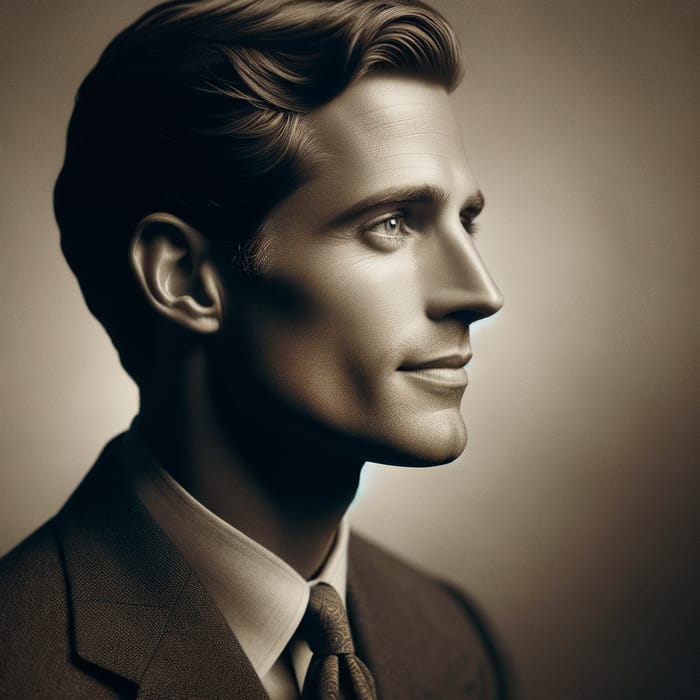 Profile Portrait of a Man in a Dark Suit