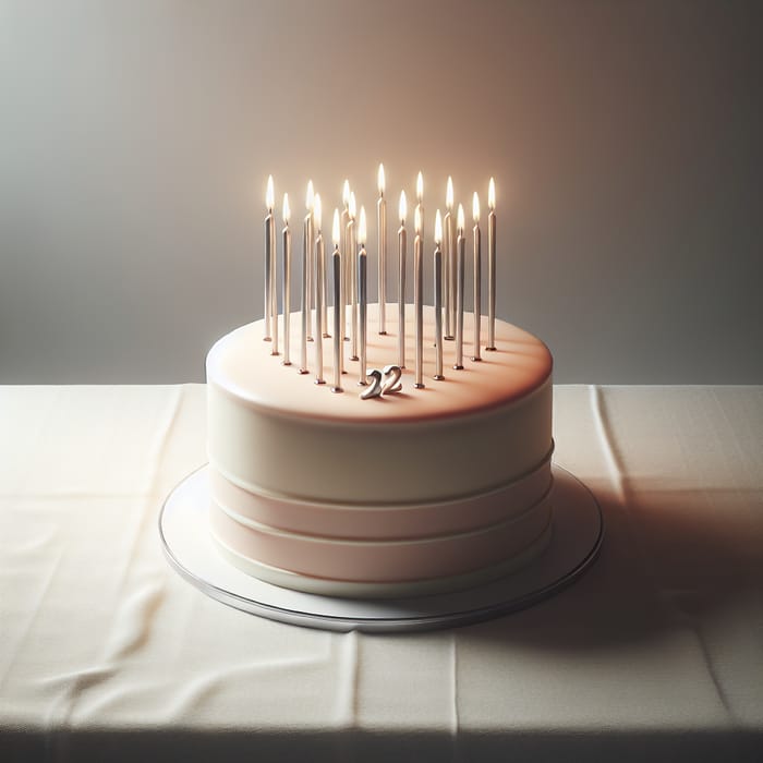 Minimalist Birthday Cake - Simple Two-Tier Design