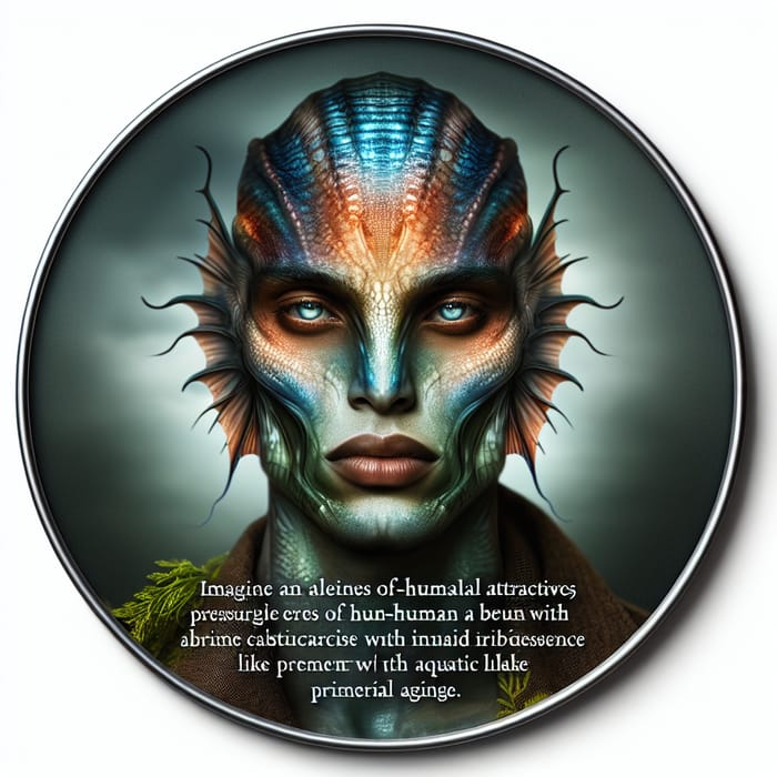 Exotic Extraterrestrial Beauty - Avatar Humanoid with Aquatic Creatures and Primate Monkeys