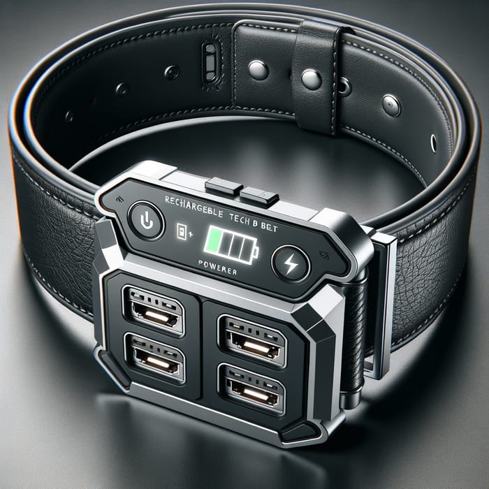 Stylish Rechargeable Belt with Detachable Power Hub